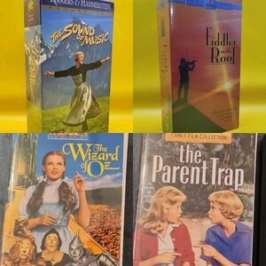 4 VHS Musicals Lot Wizard of Oz Fisher on the Roof Parent Trap Sound of Music